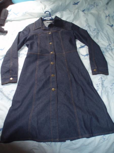 Longue veste en jean